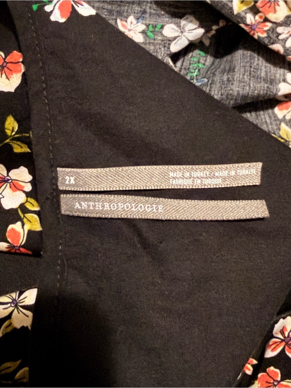 Anthropologie Black Floral Tiered Maxi Dress - Picture 2 of 4